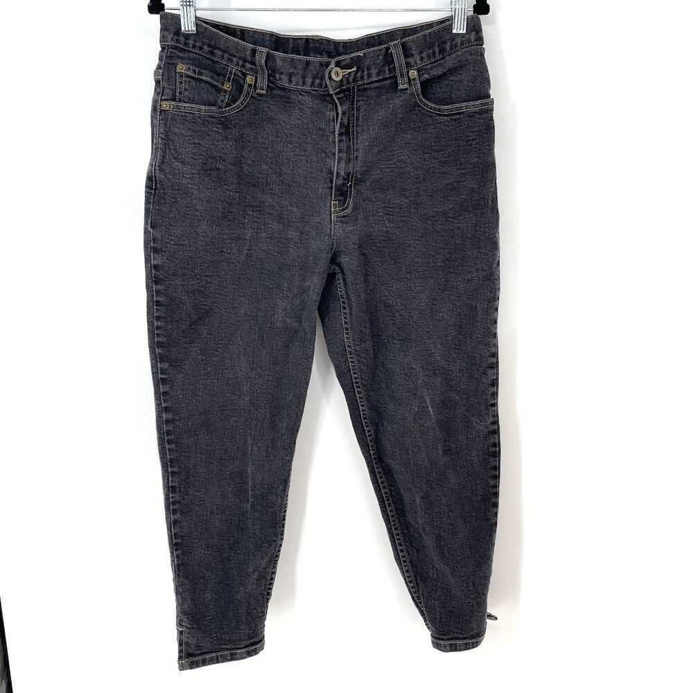 Levi's 599 Vintage Tapered Leg Dry Goods Mom Jeans Black Wash Women's Size 13